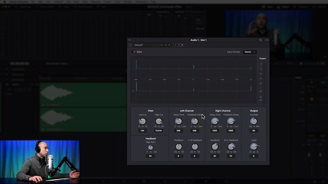 ECHO Audio Effect in DaVinci Resolve 17 Fairlight   Audio Effects Series