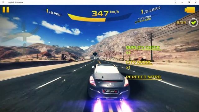 Lab 3 Test 32 Peugeot RCZ R R&D Asphalt 8 airborne