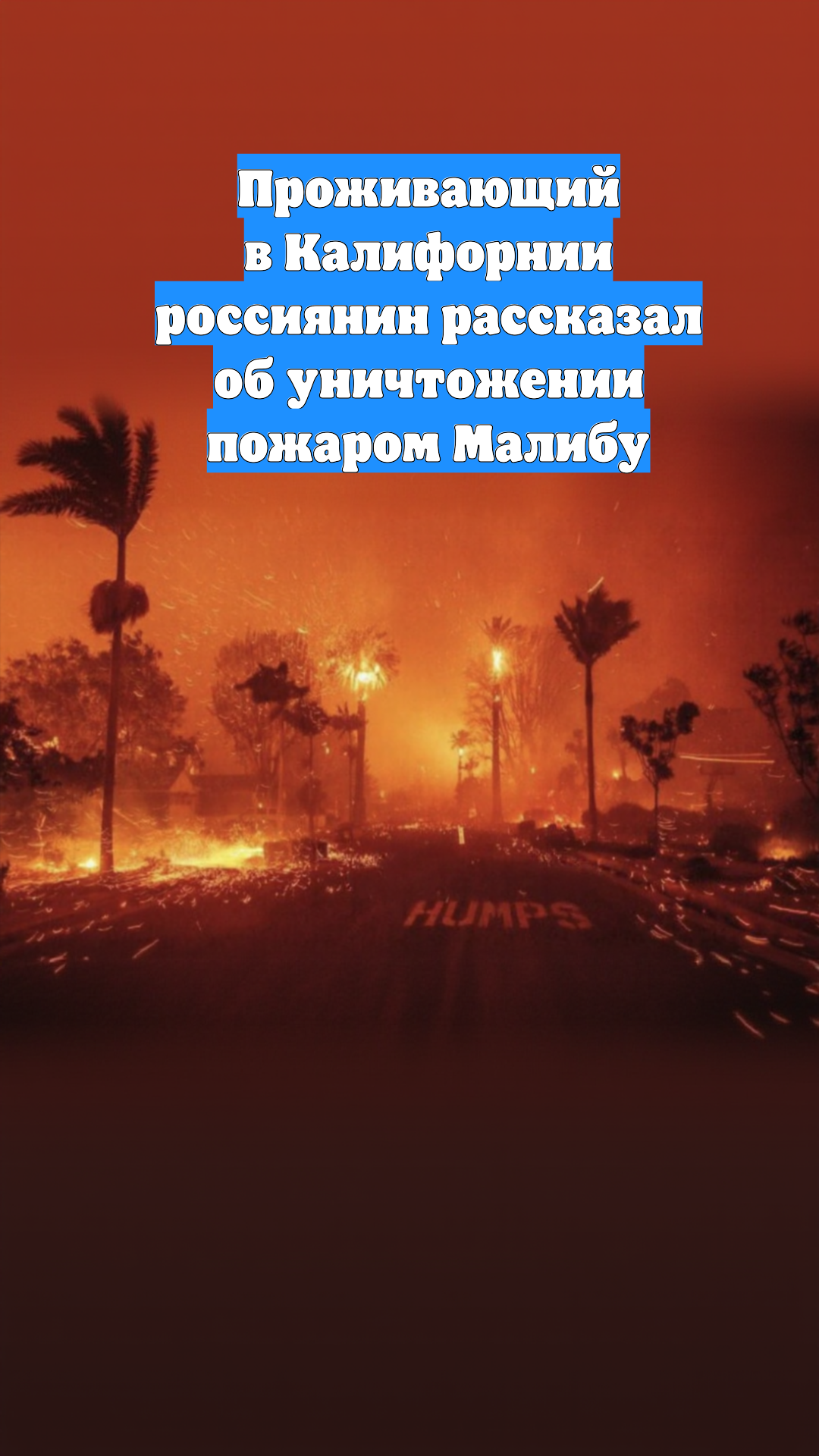 Проживающий в Калифорнии россиянин рассказал об уничтожении пожаром Малибу