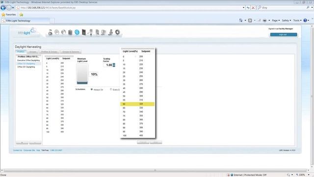 Fifth Light LMS - Using Daylight Harvesting Profiles