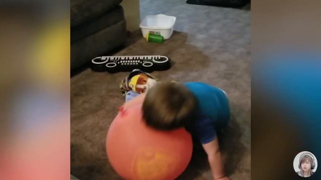 Most Adorable Baby Struggling to Attempt Balloon Inflate || Just Funniest