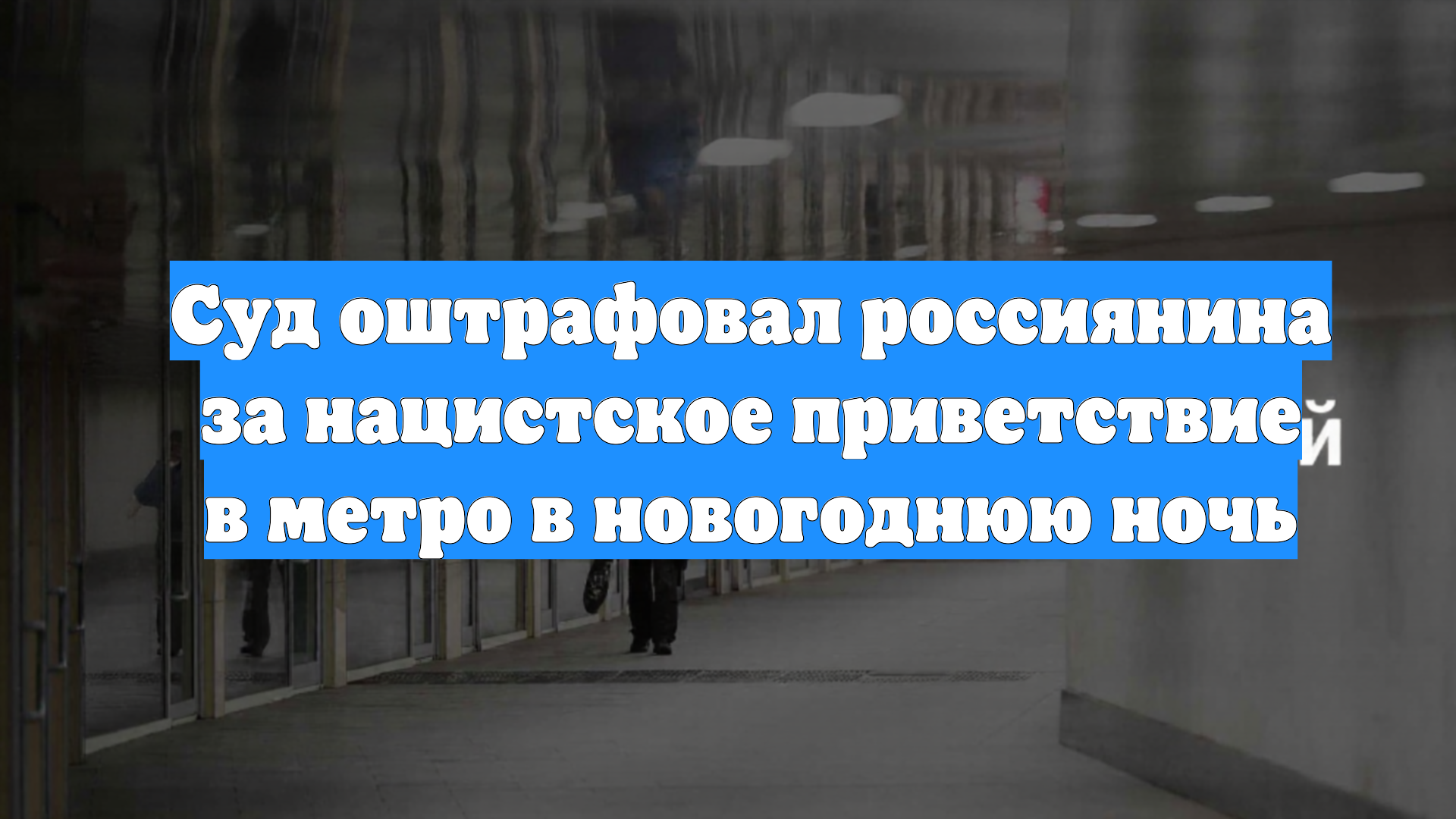 Суд оштрафовал россиянина за нацистское приветствие в метро в новогоднюю ночь