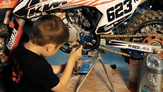 KTM 50SX Mini Oil Change