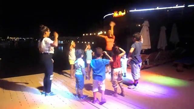 Kids mini disco in Sharm El Sheikh dancing on the music of Chu Chu UA children song