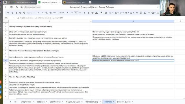 Запускаем CRM-Marketing внутри интегратора : Гипотеза