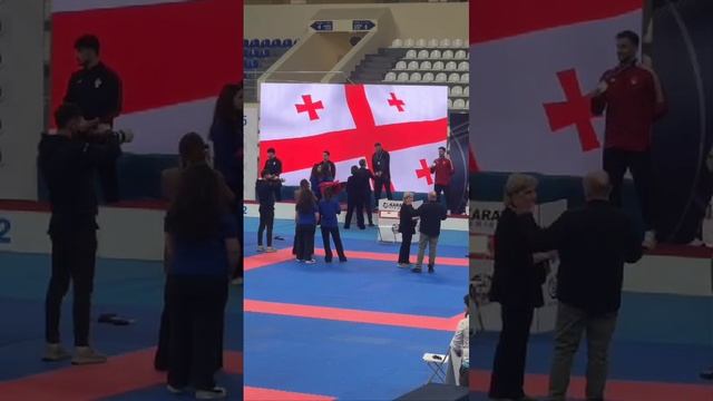 Награждение Ковалёва Кирилла, Karate1-Series A, 10-12.01.2025, Тбилиси