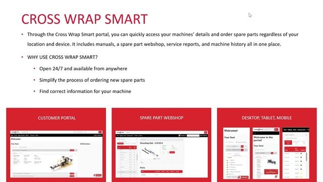 Cross Wrap Webinar - Cross Wrap Smart Customer Portal -  the smartest platform for CW machines