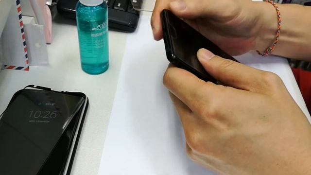 Huawei Mate 10 install sample tempered glass clear and full cover