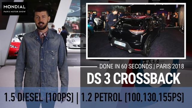 Done in 60 seconds | Paris Motor Show 2018 | DS3 Crossback 2019