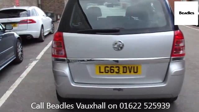 LG63DVU Vauxhall Zafira EXCLUSIV 1.6l BEADLES VAUXHALL MAIDSTONE