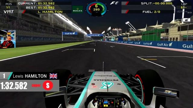 Lewis Hamilton 7x World Champion Onboard Lap Bahrain Mercedes F1 W06 Hybrid F1 Challenge Mod F1 201