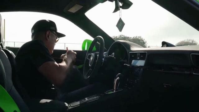 GREEN PORSCHE GT3RS With Bass Boosted Music Car Video