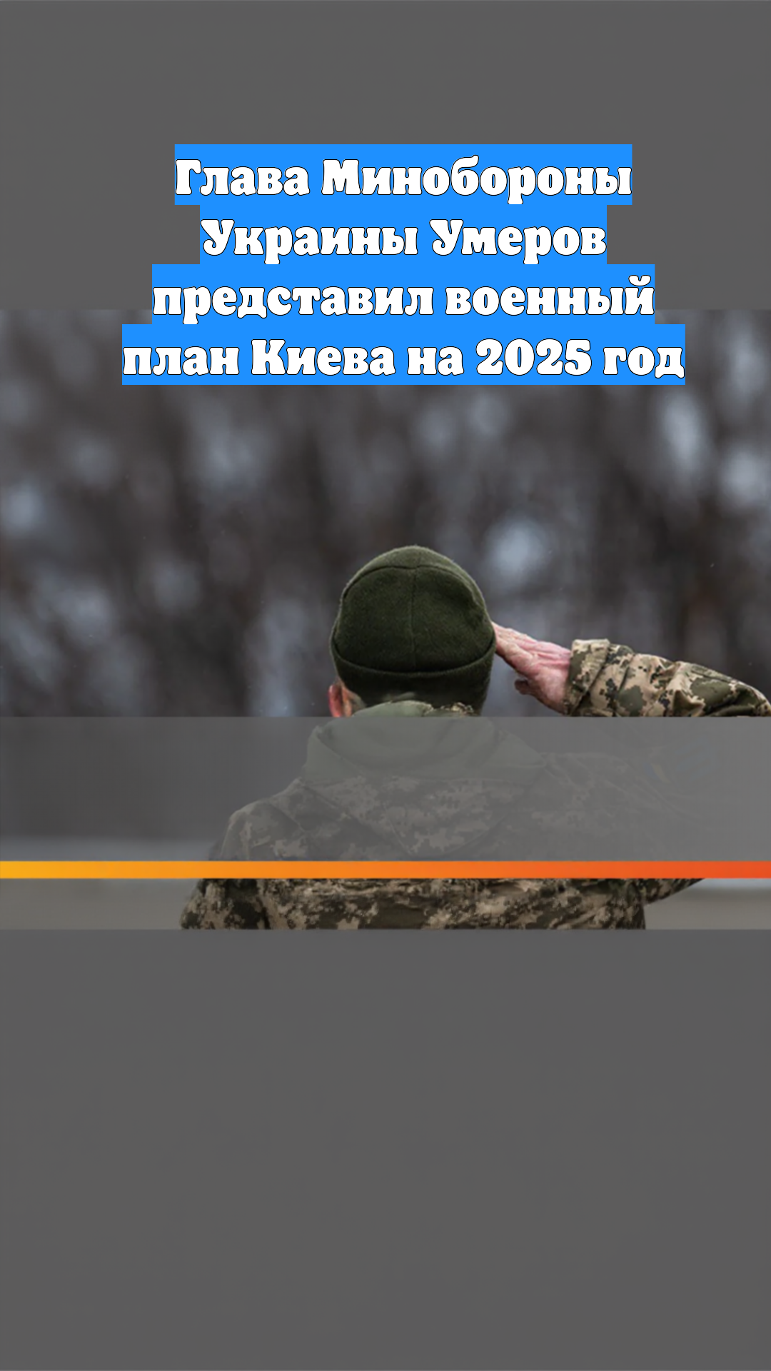 Глава Минобороны Украины Умеров представил военный план Киева на 2025 год