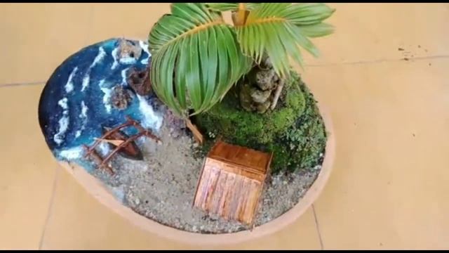 SENI BONSAI KELAPA PANORAMA LAUT