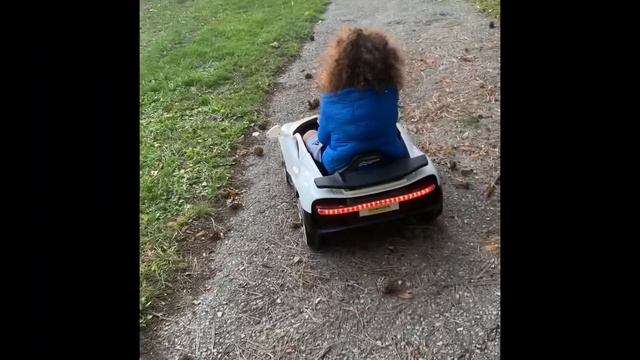 Tristy teaches Bella how to drive a power wheel Bugatti, while Scythe and Athena come to help.🐕🐾