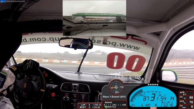 Race 1 @ Estoril  2012 - Porsche GT3 Cup Challenge Brasil - w/ MoTec Dash Display