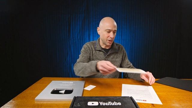 YouTube SILVER PLAY BUTTON has arrived!  This is crazy and awesome! THANK YOU! #youtubecreatorawards