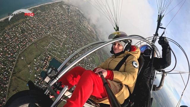Полеты на паратрайке в Калининграде.