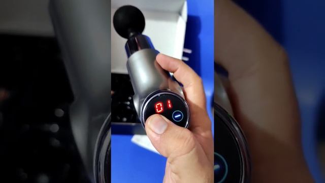 New Model Mini Digital Fascial Gun Chargeble Massager with 4 Attachments and 32 Speed Level