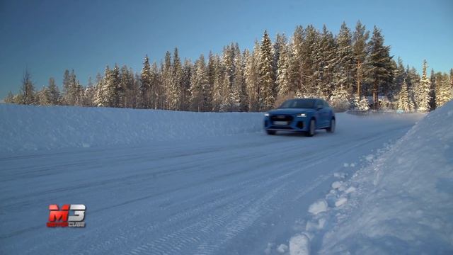 NEW AUDI RSQ3 SPORTBACK 2020 - FIRST SNOW TEST DRIVE ONLY ENGINE SOUND