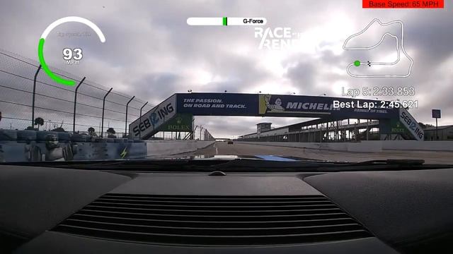TRACK DAY: PBOC Winterfest January 2021 GT350 laps at Sebring with telemetry (full session 1)