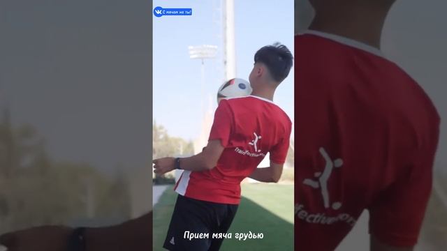 Прием мяча грудью / Taking the ball with your chest