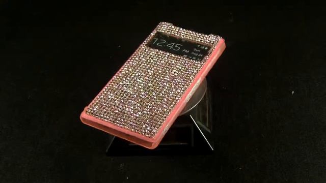 Super Bling Bling Rhinestone Crystal Diamond Flip Cover Smart Case for Xperia Z2 (PK_PK)