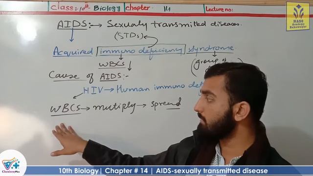 AIDS-Sexually transmitted disease  | Chapter # 14 | smart syllabus | Biology Class 10th | Lec 21