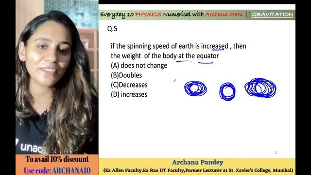 Everyday 10 Physics Numericals with Archana Mam