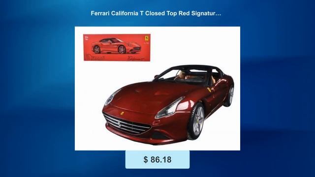 Ferrari California T Closed Top Red Signature Series 1/18 Diecast Model Car by Bburago