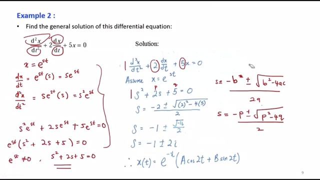 DIFFERENTIAL CALCULUS - SECOND ORDER ODE