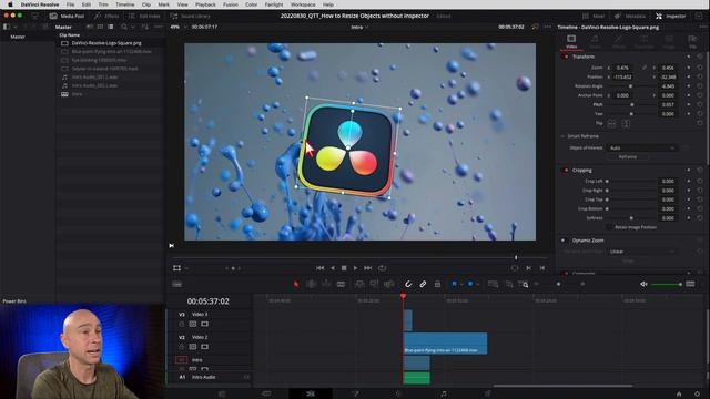 RESIZE Videos, Clips, & More in DaVinci Resolve 18 WITHOUT Using the Inspector 😲   Quick Tip Tuesda