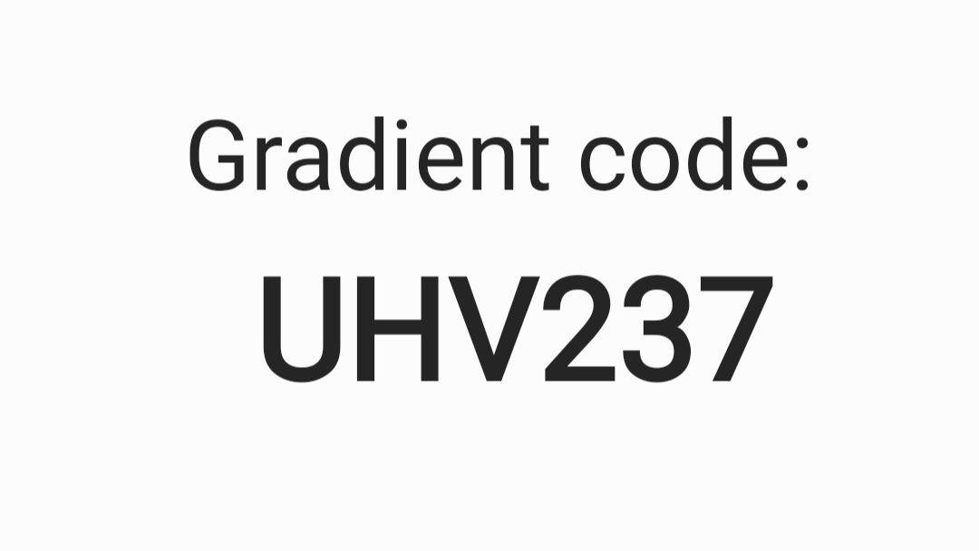 Gradient code: UHV237