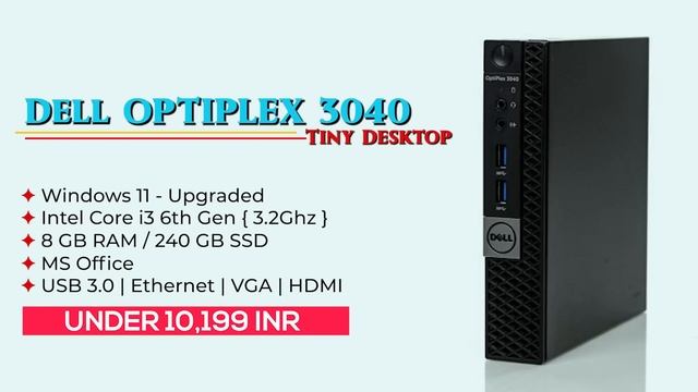 मात्र 10 हजार में SSD और Win11 के साथ 2023 | (Renewed) Dell OPTIPLEX Mini PC Under 10,000/-