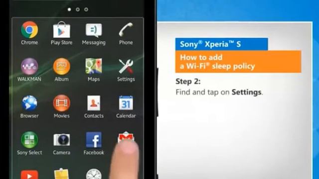 How to add a Wi Fi sleep policy in Sony Xperia S