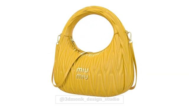 3D models of Miu Miu Wander Matelasse Hobo Bag