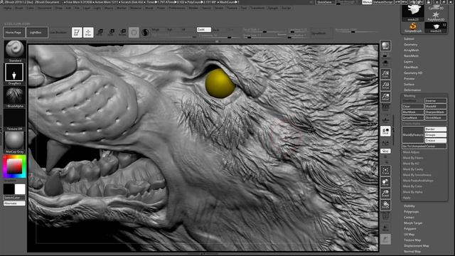 Шерсть твердотельных объектов Zbrush