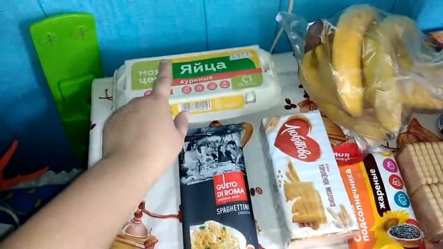 Продуктовые покупки в Магните на 800 рублей