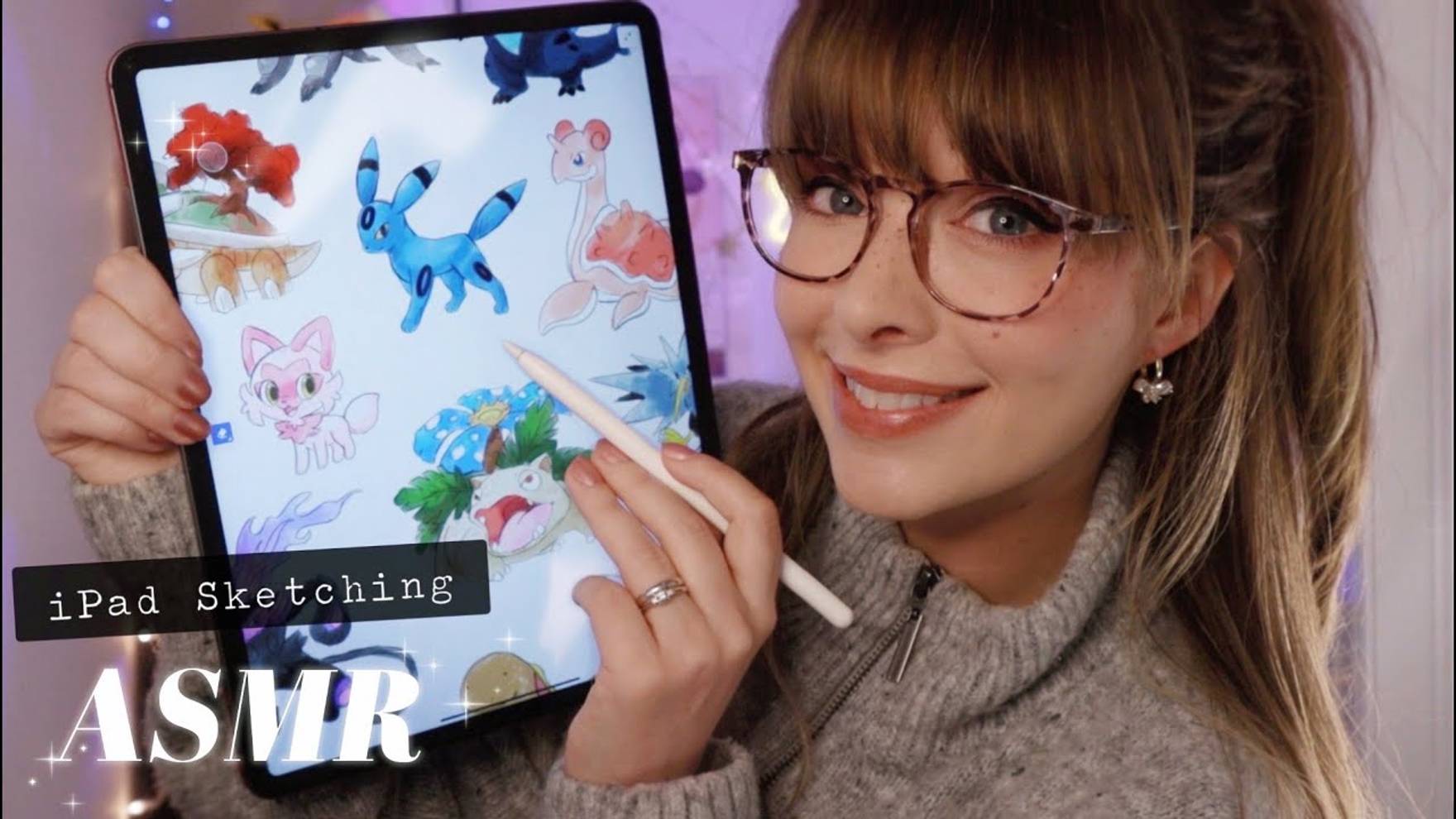 [Rainessa ASMR] ✏️ Drawing ☆Your☆ Shiny Pokémon Ideas! ✨ Relaxing iPad Sketching