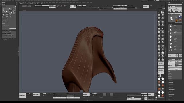 Hair tutorial in Zbrush. An alternative Curve brush method. (720p)