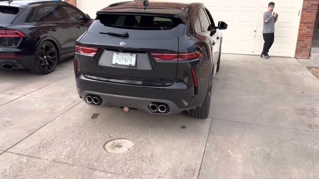 2021 F-Pace SVR revving with exhaust values open/ unplugged and resonator removed.