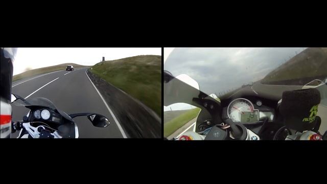 BMW K1300s  vs BMW S1000rr vs KTM Super Duke IOMTT 2013