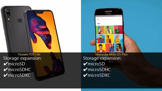 Huawei P20 Lite vs Motorola Moto G5 Plus