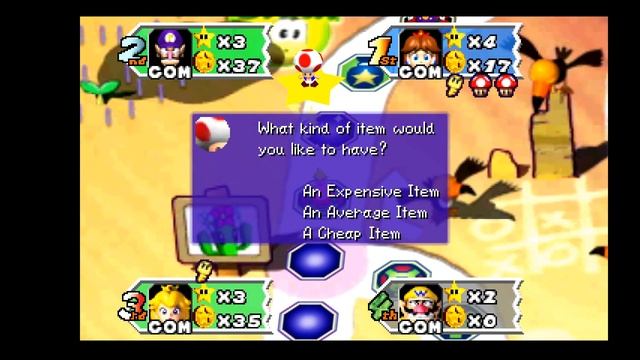 Mario Party 3 - AI 50 Turn Longplay - Warior vs Waluigi vs Daisy vs Peach