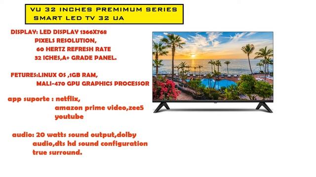 📺Reason to buy vu 32 inch smart led HD redy TV🔥. @techtkunjanlohare6352