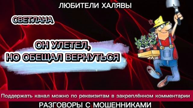 СВЕТЛАНА. ОН УЛЕТЕЛ, НО ОБЕЩАЛ ВЕРНУТЬСЯ | ТЕЛЕФОННЫЕ МОШЕННИКИ