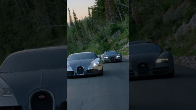 Two Bugattis terrorize Utah Roads 🫣 #bugatti #veyron #stradman #supercsr #hypercar