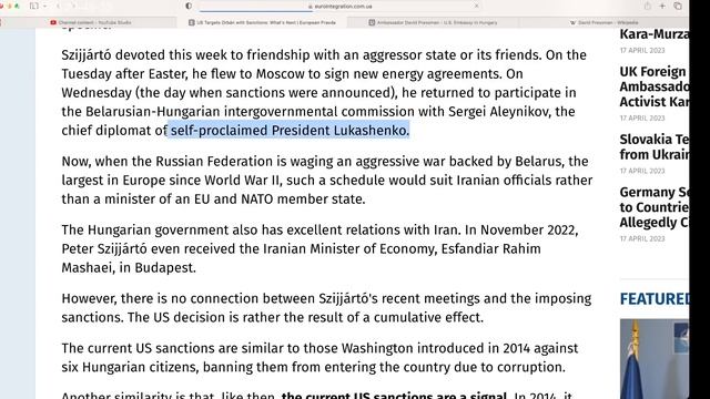 "Allied/friend" US sanction Hungary/Orban. What's next? The US' 3rd Tool from its diplomacy toolbox