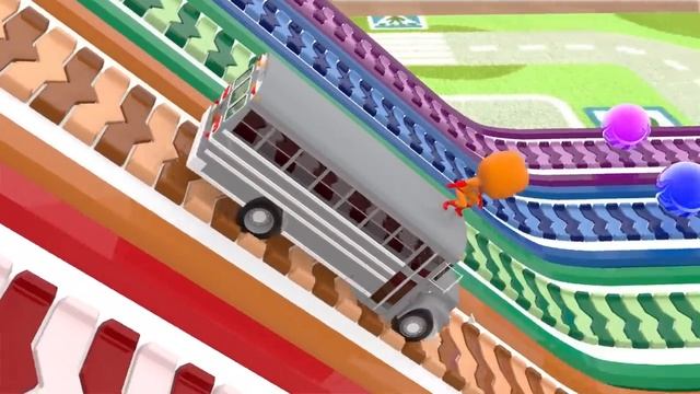 Изучайте цвета с помощью гигантской водной горки Learn Colors with Street Vehicles для детей