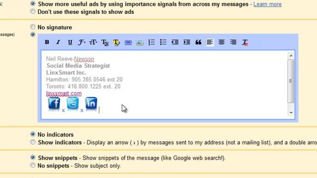 Socializing your Email signature in Gmail